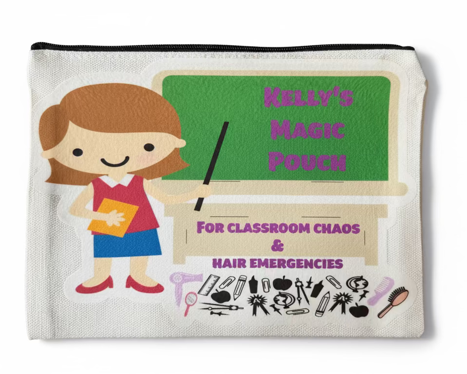 Personalised Zip Pouch – Custom Name Travel Bag