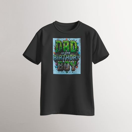 Dad of the Birthday Boy – Pixel Style T-Shirt - Neven Online Retail