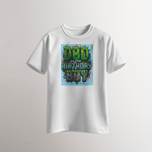 Dad of the Birthday Boy – Pixel Style T-Shirt - Neven Online Retail